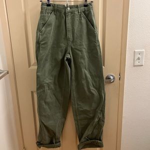 Tall slouchy chino pants in khaki